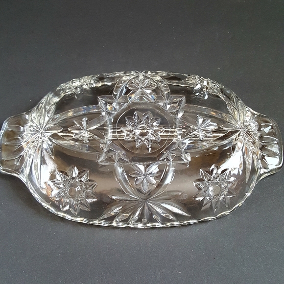 Set of 3 Vintage Clear Glass Serving Dishes Star - Picture 6 of 8